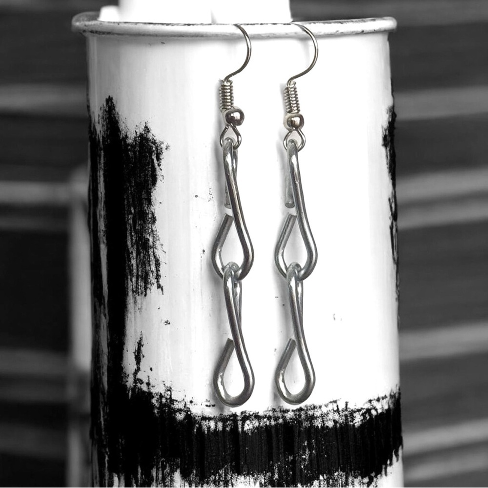 5 For $25💫Punk Rocker Silver Chain Dangles - Picture 5 of 6